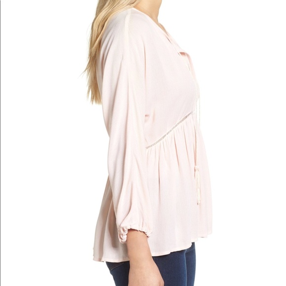 Ella Moss Pink‎ Katella Blouse with tassels size XS - Picture 2 of 2